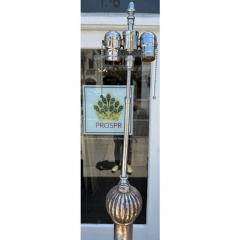 Charles Pollock Charles Pollock for William Switzer White Gold Art Deco Giltwood Floor Lamp - 4175442