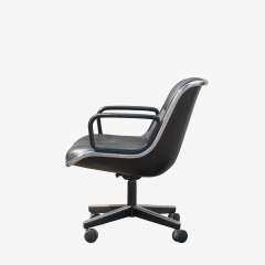 Charles Pollock Pollock Executive Chairs in Black Leather by Charles Pollock for Knoll - 1629916