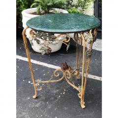 Charles Pollock Venetian Style Charles Pollock for William Switzer Tole Iron Marble Table - 2665095