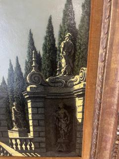 Charles Rain Oil on Panel Italian Garden 1960 - 4361466