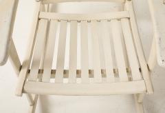 Charles Ramos Charles Ramos attib Modernist White Rocking Chair France c 1950s - 3838728