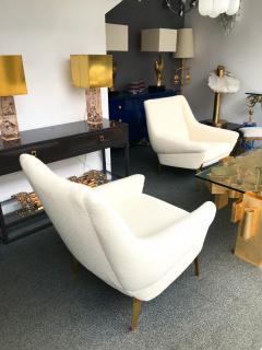 Charles Ramos Pair of Armchairs by Charles Ramos France 1950s - 880442