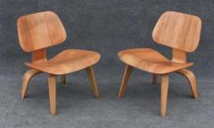 Charles Ray Eames 1940s Pair of Early Charles Eames for Herman Miller Lcw Lounge Chairs in Birch - 3605369