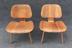 Charles Ray Eames 1940s Pair of Early Charles Eames for Herman Miller Lcw Lounge Chairs in Birch - 3605372