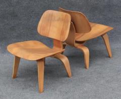 Charles Ray Eames 1940s Pair of Early Charles Eames for Herman Miller Lcw Lounge Chairs in Birch - 3605417