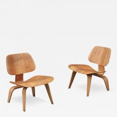 Charles Ray Eames 1940s Pair of Early Charles Eames for Herman Miller Lcw Lounge Chairs in Birch - 3610875
