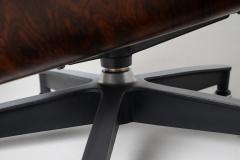 Charles Ray Eames 2nd Generation Eames Lounge Chair and Ottoman in Rosewood Black Leather - 4586145