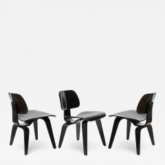 Charles Ray Eames 3 Eames DCW Dining Chairs in Ebony Ash by Charles Ray Eames for Herman Miller - 2315110