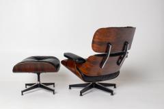 Charles Ray Eames 3rd Gen Eames Lounge Chair and Ottoman in Brazilian Rosewood Black Leather - 4443070