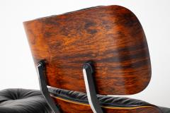 Charles Ray Eames 3rd Gen Eames Lounge Chair and Ottoman in Brazilian Rosewood Black Leather - 4443071