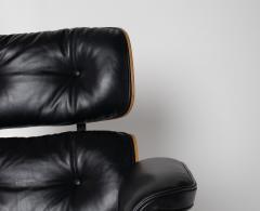 Charles Ray Eames 3rd Generation Eames Lounge Chair in Brazilian Rosewood New Black Leather - 4440482