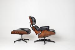 Charles Ray Eames 3rd Generation Eames Lounge Chair in Brazilian Rosewood New Black Leather - 4440493