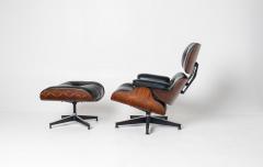 Charles Ray Eames 3rd Generation Eames Lounge Chair in Brazilian Rosewood New Black Leather - 4440496
