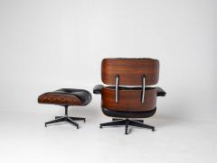 Charles Ray Eames 3rd Generation Eames Lounge Chair in Brazilian Rosewood New Black Leather - 4440497
