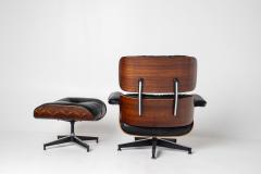 Charles Ray Eames 3rd Generation Eames Lounge Chair in Brazilian Rosewood New Black Leather - 4440498