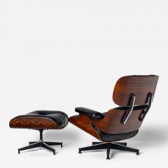 Charles Ray Eames 3rd Generation Eames Lounge Chair in Brazilian Rosewood New Black Leather - 4440629