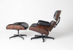 Charles Ray Eames 3rd Generation Eames Lounge Chair in Brazilian Rosewood and New Black Leather - 4577335