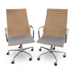 Charles Ray Eames Auminum Group Set of 6 High Back Executive Office Chairs Eames for Herman Miller - 2851661