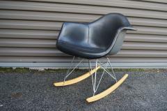 Charles Ray Eames Black Leather Rocker by Charles and Ray Eames for Herman Miller - 2404173