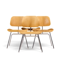 Charles Ray Eames Charles Ray Eames for Herman Miller DCM White Ash Dining Chairs Set of 4 - 4731687