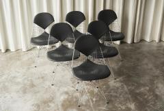 Charles Ray Eames Charles and Ray Eames Set of 6 Bikini Wire Frame Chairs Vitra 1980s - 4396265