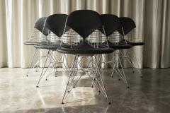 Charles Ray Eames Charles and Ray Eames Set of 6 Bikini Wire Frame Chairs Vitra 1980s - 4396283