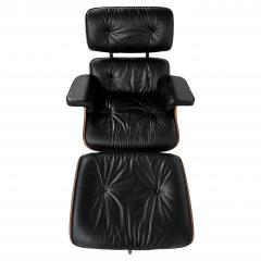 Charles Ray Eames Charles and Ray Eames Walnut Leather Lounge Chair Ottoman Herman Miller C2010 - 4330436