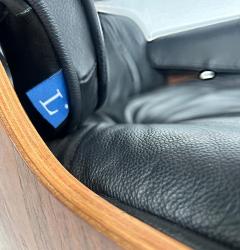 Charles Ray Eames Charles and Ray Eames Walnut Leather Lounge Chair Ottoman Herman Miller C2010 - 4330438
