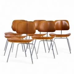 Charles Ray Eames Charles and Ray Eames for Herman Miller DCM Walnut Dining Chairs Set of 6 - 4341878