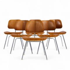 Charles Ray Eames Charles and Ray Eames for Herman Miller DCM Walnut Dining Chairs Set of 6 - 4341879