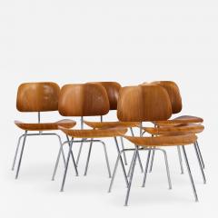 Charles Ray Eames Charles and Ray Eames for Herman Miller DCM Walnut Dining Chairs Set of 6 - 4344378