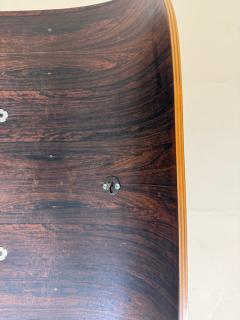 Charles Ray Eames Eames 2nd Generation Ottoman in Rosewood and Black Leather - 4254393