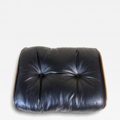 Charles Ray Eames Eames 2nd Generation Ottoman in Rosewood and Black Leather - 4256405