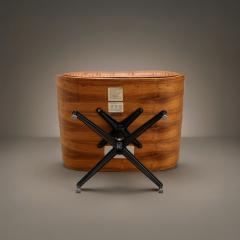 Charles Ray Eames Eames 671 Lounge Ottoman in Rosewood Cognac Leather by Herman Miller - 4504407