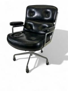 Charles Ray Eames Eames Black Leather Time Life Chair by Herman Miller 1980s USA - 3960249