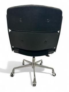 Charles Ray Eames Eames Black Leather Time Life Chair by Herman Miller 1980s USA - 3960256