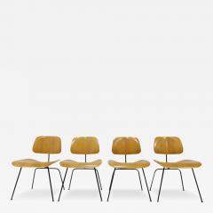 Charles Ray Eames Eames Herman Miller DCM Chairs in Calico Ash and Black Frames - 3834513