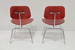 Charles Ray Eames Eames Herman Miller DCM Chairs in Red Stained Birch - 3885673