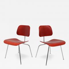 Charles Ray Eames Eames Herman Miller DCM Chairs in Red Stained Birch - 3889654