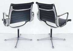 Charles Ray Eames Eames Herman Miller EA108 Aluminum Group Swivel Chairs Leather - 3502381