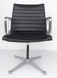 Charles Ray Eames Eames Herman Miller EA108 Aluminum Group Swivel Chairs Leather - 3502385