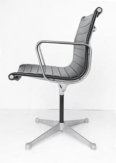 Charles Ray Eames Eames Herman Miller EA108 Aluminum Group Swivel Chairs Leather - 3502561