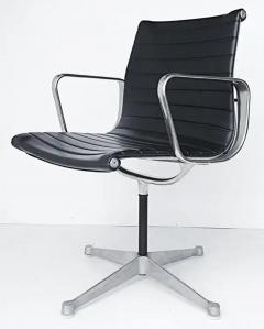Charles Ray Eames Eames Herman Miller EA108 Aluminum Group Swivel Chairs Leather - 3502563