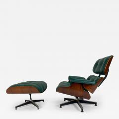 Charles Ray Eames Eames Lounge Chair and Ottoman in Hunter Green and Rosewood 2nd Generation - 3551666