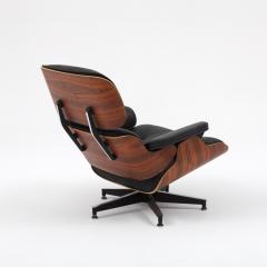 Charles Ray Eames Eames Lounge Chair and Ottoman in Rosewood and Black Leather Herman Miller - 4526321