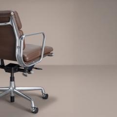 Charles Ray Eames Eames Soft Pad Management Chair by Herman Miller in Chocolate Brown Leather - 4660278
