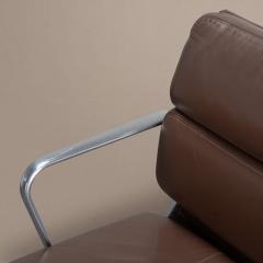 Charles Ray Eames Eames Soft Pad Management Chair by Herman Miller in Chocolate Brown Leather - 4660283