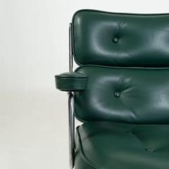 Charles Ray Eames Eames Time Life Lobby Lounge Chair ES105 in Forest Green Leather - 3414126
