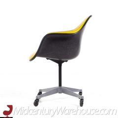 Charles Ray Eames Eames for Herman Miller Mid Century Yellow Padded Fiberglass Swivel Office Chair - 3684203
