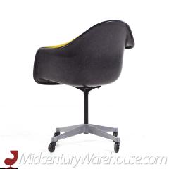 Charles Ray Eames Eames for Herman Miller Mid Century Yellow Padded Fiberglass Swivel Office Chair - 3684204